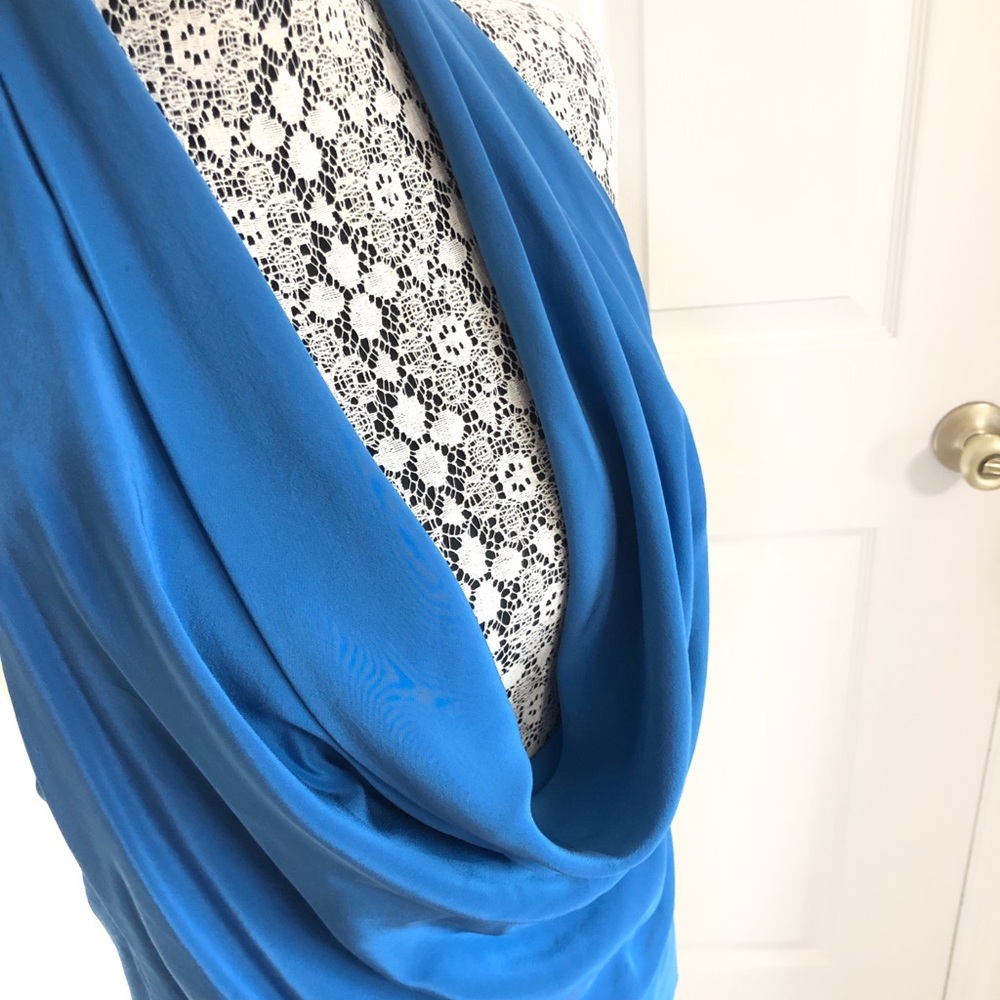 🚫 SOLD BCBGMaxAzria Silk Backless Halter Neck Top - Picture 6 of 8